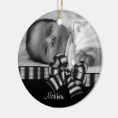 Zwart-wit foto Baby Ornament (Links)