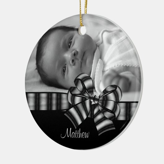 Zwart-wit foto Baby Ornament (Links)