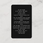 Zwart wit foto begrafenis kruis gebedskaart visitekaartje (Achterkant)