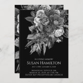 Zwart-wit foto begrafenismonument Aankondiging (Voorkant / Achterkant)