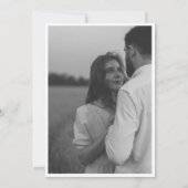Zwart & Wit Foto Bruidsdouche Uitnodiging (Achterkant)