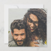 Zwart wit FOTO-bruiloft nodigt QR-CODE uit Opslagd (Achterkant)