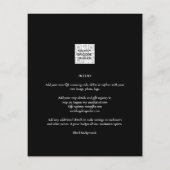 Zwart wit FOTO-bruiloft nodigt QR-CODE uit Opslagd Flyer (Achterkant)