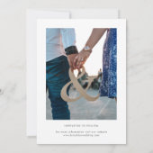 Zwart Wit Foto Bruiloft Save the Date (Achterkant)