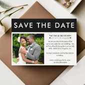 Zwart-wit foto bruiloft save the date
