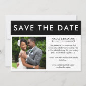 Zwart-wit foto bruiloft save the date (Voorkant)