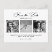 Zwart-wit foto bruiloft Save the Date Aankondigingskaart (Voorkant)