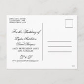 Zwart Wit Foto Bruiloft Save The Date Feestdagenkaart (Achterkant)