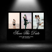 Zwart Wit Foto Bruiloft Save The Date Feestdagenkaart