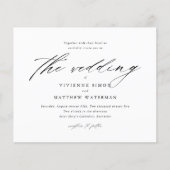 Zwart-wit Foto Budget Bruiloft Uitnodiging (Voorkant)