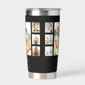 Zwart wit foto collage monogram naam geïsoleerde drinkbeker (Links)