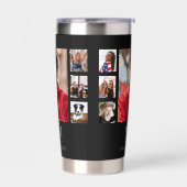 Zwart wit foto collage monogram naam man geïsoleerde drinkbeker (Links)