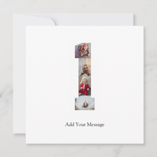 Zwart-wit foto-collage nummer 1 bedankkaart (Voorkant)