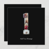 Zwart-wit foto-collage nummer 1 bedankkaart (Voorkant / Achterkant)