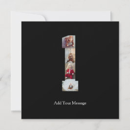 Zwart-wit foto-collage nummer 1 bedankkaart