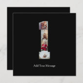 Zwart-wit foto-collage nummer 1 feestdagenkaart (Voorkant / Achterkant)