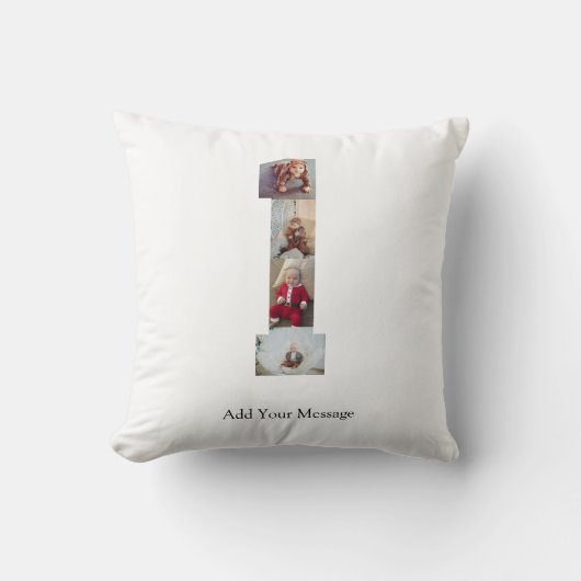 Zwart-wit foto-collage nummer 1 kussen (Voorkant)