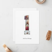 Zwart-wit foto-collage nummer 1 notitiekaartje (Voorkant / Achterkant in situ)