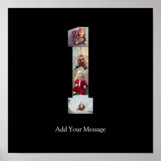 Zwart-wit foto-collage nummer 1 poster (Voorkant)