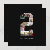 Zwart-wit foto-collage nummer 2 aankondiging (Voorkant / Achterkant)