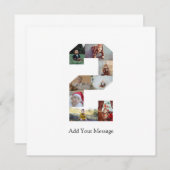 Zwart-wit foto-collage nummer 2 aankondiging (Voorkant / Achterkant)