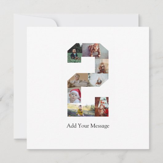 Zwart-wit foto-collage nummer 2 aankondiging (Voorkant)