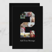 Zwart-wit foto-collage nummer 2 aankondiging (Voorkant / Achterkant)