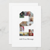 Zwart-wit foto-collage nummer 2 bedankkaart (Voorkant / Achterkant)