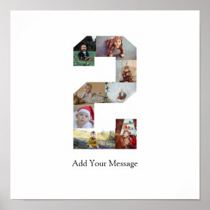 Zwart-wit foto-collage nummer 2 poster