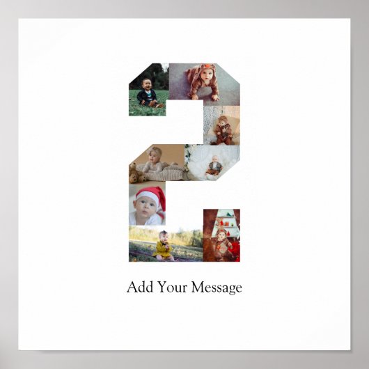 Zwart-wit foto-collage nummer 2 poster (Voorkant)