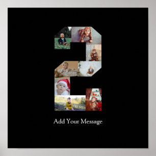 Zwart-wit foto-collage nummer 2 poster