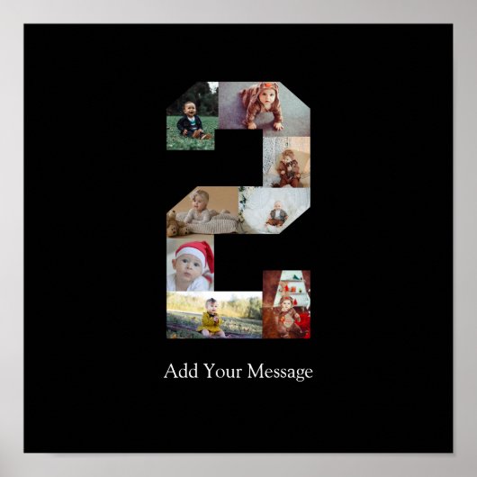 Zwart-wit foto-collage nummer 2 poster (Voorkant)