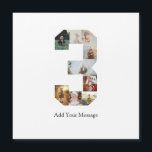 Zwart-wit foto-collage nummer 3<br><div class="desc">Dit aanpasbare product is waar foto's worden gerangschikt om de vorm van een nummer te vormen. Het wordt vaak gebruikt voor mijlpaalvieringen zoals verjaardagen, jubilea of prestaties, waardoor gebruikers memorabele afbeeldingen kunnen tonen binnen een enkele, opvallende weergave. De ontwerpen bieden meestal ruimte voor verschillende fotogroottes en -oriëntaties, waardoor een visueel...</div>