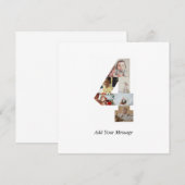 Zwart-wit foto-collage nummer 4 bedankkaart (Voorkant / Achterkant)