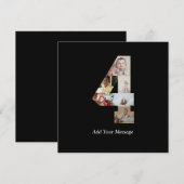 Zwart-wit foto collage nummer 4 feestdagenkaart (Voorkant / Achterkant)