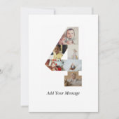 Zwart-wit foto-collage nummer 4 kaart (Voorkant)