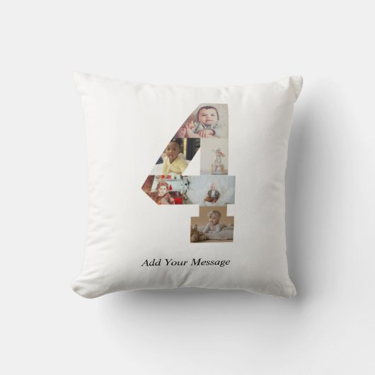 Zwart-wit foto-collage nummer 4 kussen (Voorkant)
