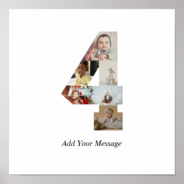 Zwart-wit foto-collage nummer 4 poster