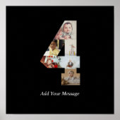 Zwart-wit foto-collage nummer 4 poster (Voorkant)