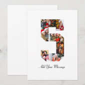 Zwart-wit foto-collage nummer 5 aankondiging (Voorkant / Achterkant)