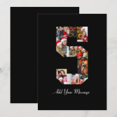 Zwart-wit foto-collage nummer 5 bedankkaart (Voorkant / Achterkant)