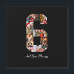 Zwart-wit foto-collage nummer 6<br><div class="desc">Dit aanpasbare product is waar foto's worden gerangschikt om de vorm van een nummer te vormen. Het wordt vaak gebruikt voor mijlpaalvieringen zoals verjaardagen, jubilea of prestaties, waardoor gebruikers memorabele beelden kunnen tonen binnen een enkele, opvallende weergave. De ontwerpen bieden meestal ruimte voor verschillende fotogroottes en -oriëntaties, waardoor een visueel...</div>