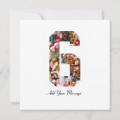 Zwart-wit foto collage nummer 6 aankondiging (Voorkant)