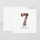 Zwart-wit foto-collage nummer 7 bedankkaart (Voorkant / Achterkant)