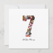 Zwart-wit foto-collage nummer 7 bedankkaart (Voorkant)