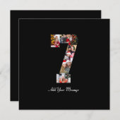 Zwart-wit foto-collage nummer 7 bedankkaart (Voorkant / Achterkant)