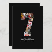 Zwart-wit foto-collage nummer 7 bedankkaart (Voorkant / Achterkant)