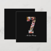 Zwart-wit foto-collage nummer 7 feestdagenkaart (Voorkant / Achterkant)