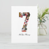 Zwart-wit foto-collage nummer 7 kaart (Staand voorkant)