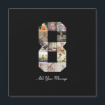 Zwart-wit foto collage nummer 8<br><div class="desc">Dit aanpasbare product is waar foto's worden gerangschikt om de vorm van een nummer te vormen. Het wordt vaak gebruikt voor mijlpaalvieringen zoals verjaardagen, jubilea of prestaties, waardoor gebruikers memorabele beelden kunnen tonen binnen een enkele, opvallende weergave. De ontwerpen bieden meestal ruimte voor verschillende fotogroottes en -oriëntaties, waardoor een visueel...</div>
